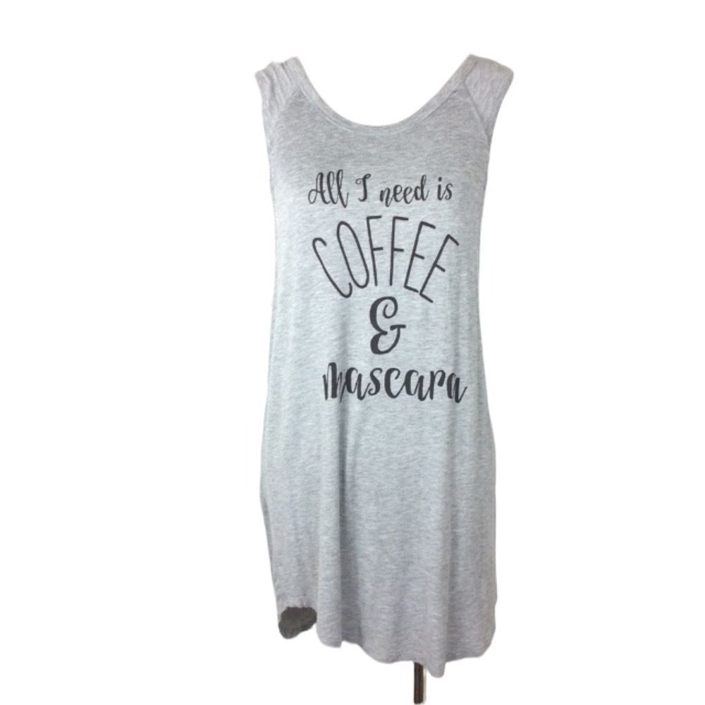 Loyal Army Coffee and Mascara Graphic Tank Top Large